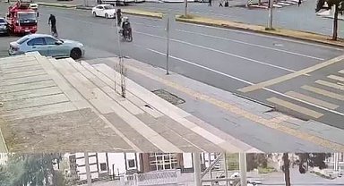 Yolun karşısına geçmeye çalışan kadına motosiklet çarptı: 2 yaralı