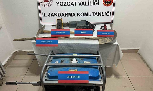 Yozgat'ta kaçak kazı yaparken suçüstü yakalandı