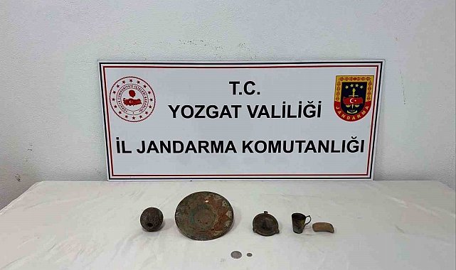 Yozgat'ta tarihi objeler yakalandı