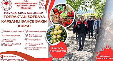 'Topraktan Sofraya Kapsamlı Bahçe Bakım Kursu' için başvurular başladı