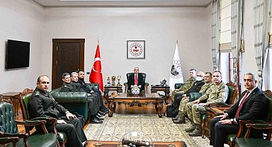 5'inci Kolordu Komutanı Tümgeneral Aksoytürk ve beraberindeki heyet Kırklareli'nde