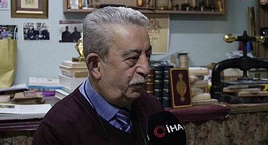 60 yıllık mücellit ustasına Kültür ve Turizm Bakanlığı'ndan "Yaşayan İnsan Hazineleri Ödülü"