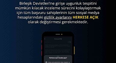 ABD Büyükelçiliği: "Vize başvurusu yapacak kişilerin sosyal medya hesaplarını herkese açık hale getirmesi gerekiyor"
