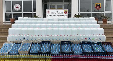 Adana'da 2 bin 495 litre sahte alkol ele geçirildi