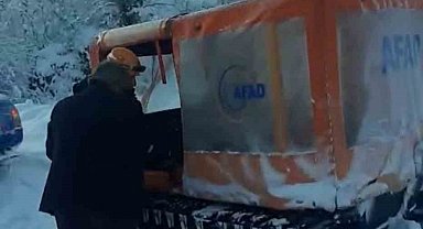 AFAD, kemoterapi hastasını kar engelini aşarak hastaneye ulaştırdı