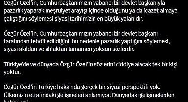 AK Parti Sözcüsü Çelik: "Özgür Özel siyaset yapmıyor, iftira üretim merkezi olarak çalışıyor"