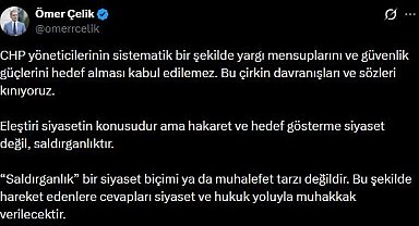 AK Parti Sözcüsü Çelik'ten CHP'ye tepki: "Hakaret ve hedef gösterme siyaset değil, saldırganlıktır"