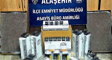 Alaşehir'de 23 bin 750 adet kaçak makaron ele geçirildi