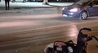 Alkollü sürücünün çarptığı engelli adam yaralandı