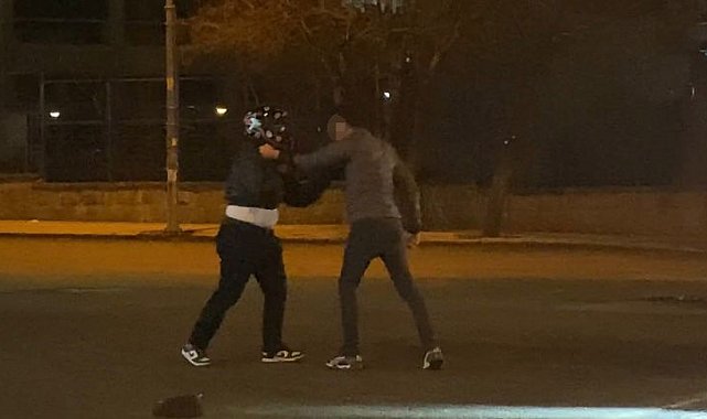 Ankara'da trafikteki kavga kamerada