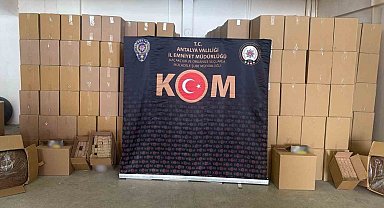 Antalya'da son 1 haftada 5,6 milyon kaçak makaron ele geçirildi