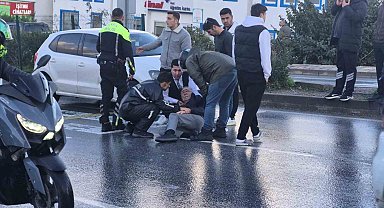 Aracın çarptığı yaya yaralandı