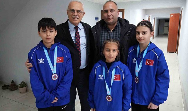 Arslantürk başarılı sporcuları ağırladı