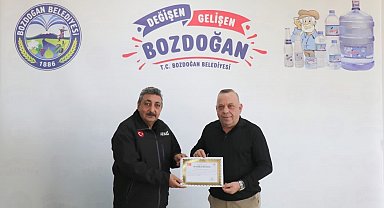 Aydın Valiliği'nden Bozdoğan Belediyesi'ne teşekkür