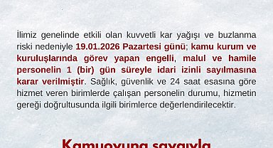 Bartın'da kamu çalışanlarına kar tatili