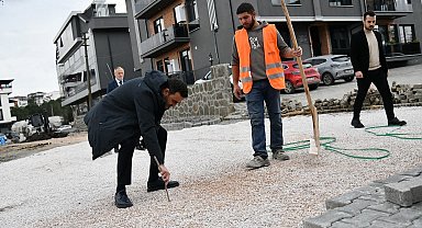 Başiskele'de altyapısı tamamlanan cadde ve sokaklar yenileniyor