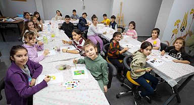 Başiskele'de öğrenciler yarıyıl tatilini atölye çalışmalarıyla değerlendiriyor