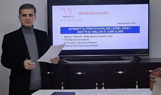 Bayburt'ta 8,7 milyon TL tüketicinin cebinde kaldı