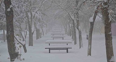 Besni'de kar yağışı ilçeyi beyaza bürüdü