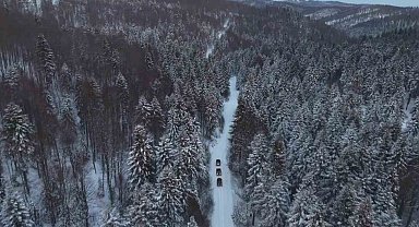 Beyaz örtünün keyfini UTV'lerle çıkardılar