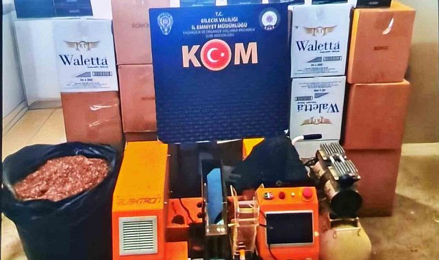 Bilecik'te 127 bin 800 adet makaron ele geçirildi