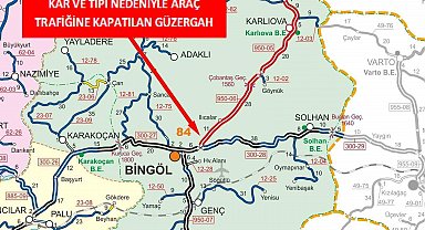 Bingöl-Erzurum karayolu trafiğe kapatıldı