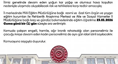 Bingöl'de eğitim kurumlarına kar tatili