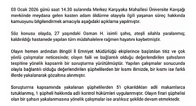 Bingöl'deki cinayette 5 tutuklama