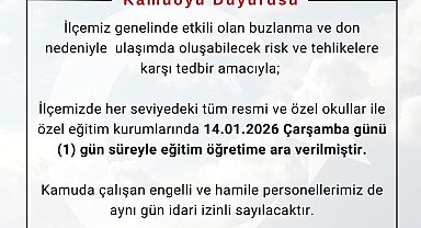 Bingöl'ün 3 ilçesinde eğitime 1 gün ara verildi