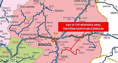 Bingöl'ün ilçesinde bir yol trafiğe kapatıldı