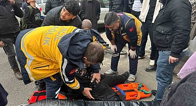 Bisikletin çarptığı kadın hastanelik oldu