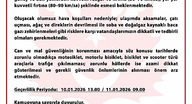 Bursa Valiliği'nden peş peşe uyarılar