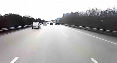 Bursa'da otoyolda facianın eşiğinden dönüldü