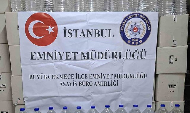 Büyükçekmece'de sahte alkol operasyonu