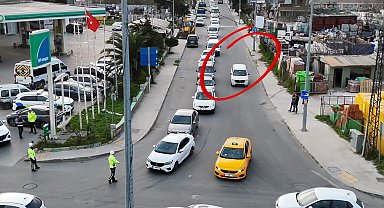 Büyükçekmece'de şerit ihlali yapan sürücülere dron destekli uygulama