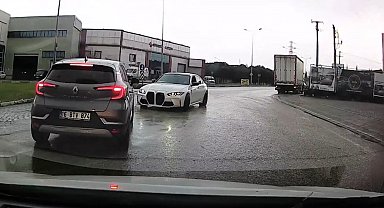 Cadde ortasında drift kamerada