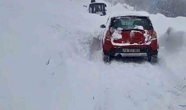 Çatak'ta çığ düştü: Sürücü son anda kurtuldu