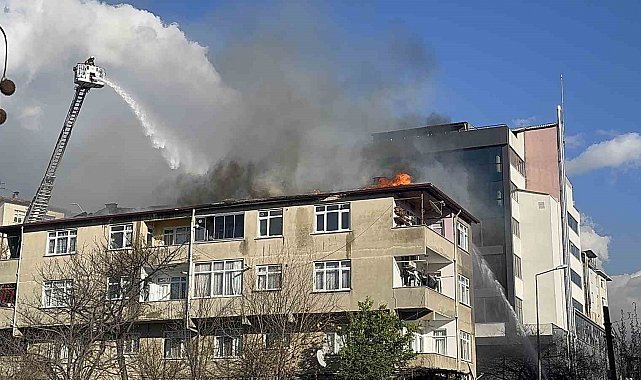 Çatı onarımı sırasında yangın çıktı