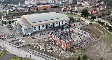 Cimnastik salonu inşaatı tüm hızıyla sürüyor