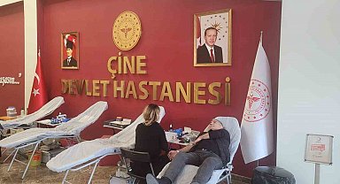 Çine Devlet Hastanesi'nde kan bağışına dikkat çektiler