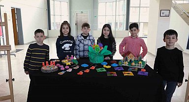 Çocuk eğitim merkezi öğrencilerinden Sanatsal Yolculuk Sergisi