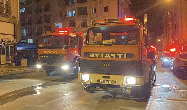 Çorum'da halı yıkama merkezinde yangın