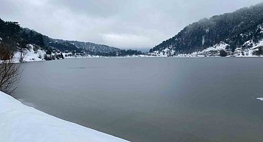 Çubuk gölü buz tuttu