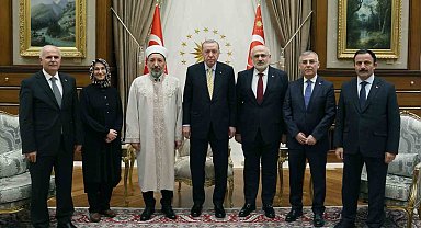 Cumhurbaşkanı Erdoğan, Diyanet İşleri Başkanı Arpaguş'u kabul etti