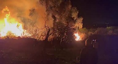 D-400 kara yolunda yangın ucuz atlatıldı