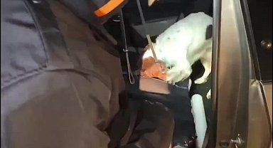 Denizli'de arama yapılan araçta 1,5 kilogram metamfetamin ele geçirildi