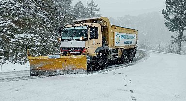 Denizli'de karla mücadele sürüyor