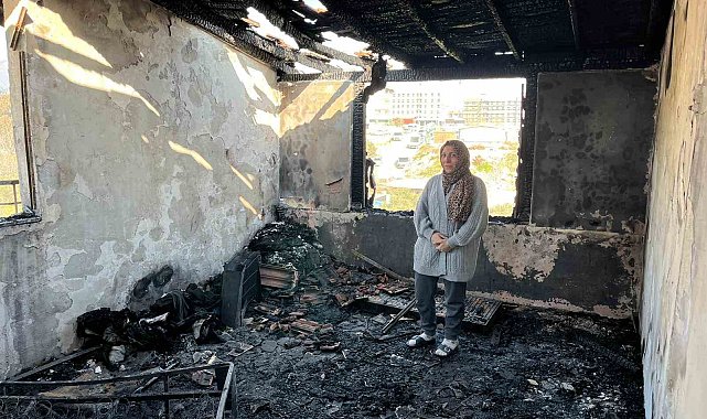 Depremde eşini ve evladını kaybeden kadın, ikinci kez felaketi yaşadığı yangında tüm birikimini ve yuvasını kaybetti
