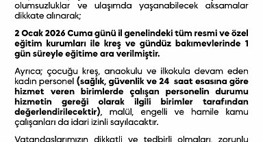 Diyarbakır'da okullar 1 gün tatil edildi