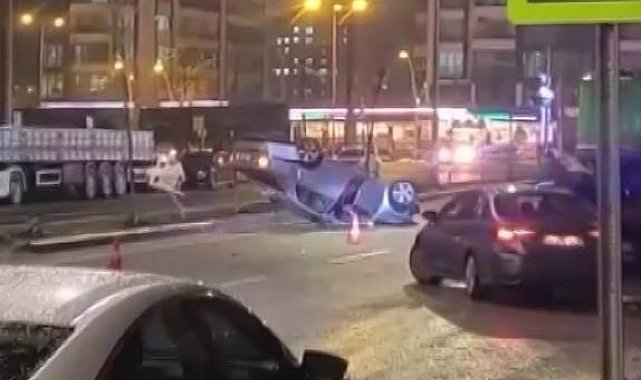 Diyarbakır'da otomobil takla attı: 1 yaralı